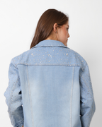 LAILA Silver Strass Denim Jacket