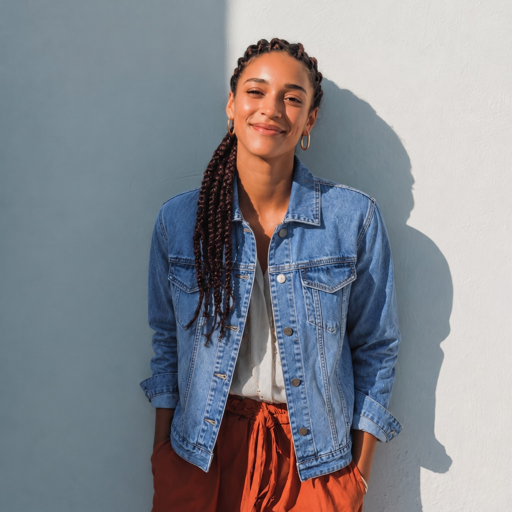 LAILA Blue Denim Jacket