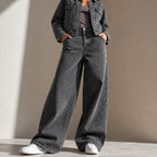 LAILA Grey Denim Set