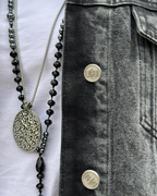LAILA Black Strass Denim Jacket