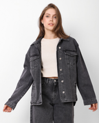 LAILA Grey Denim Jacket