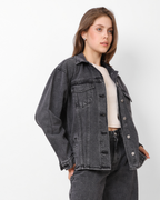 LAILA Grey Denim Jacket