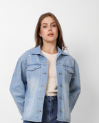 LAILA Silver Strass Denim Jacket