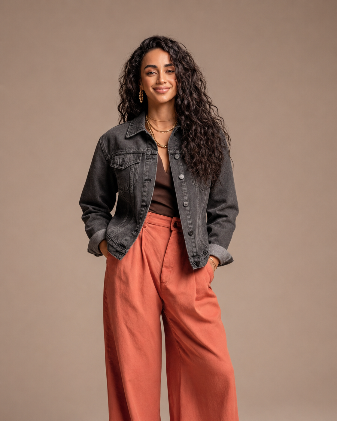 LAILA Grey Denim Jacket