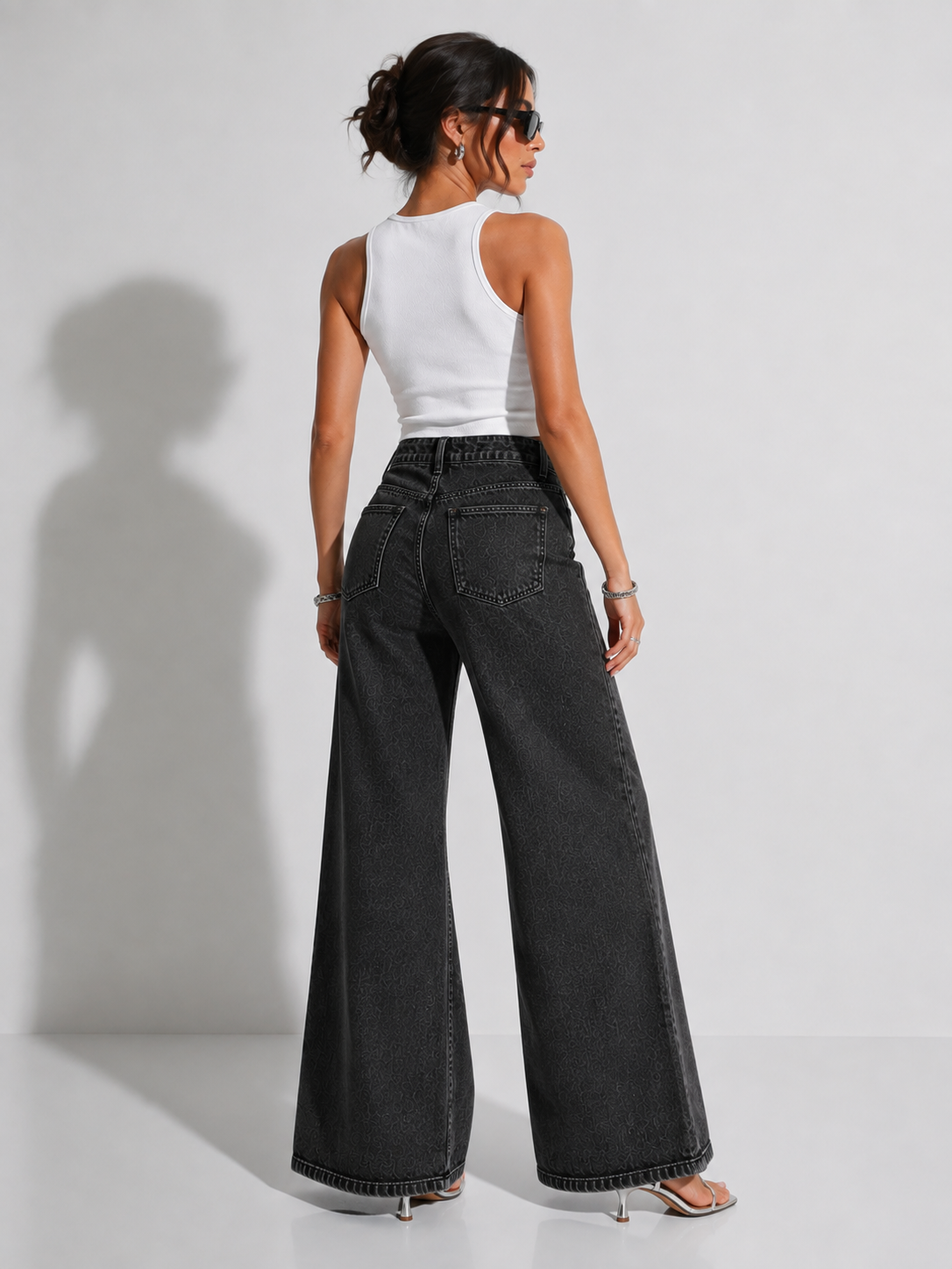 LAILA Essential Wide-Leg Tall Denim Pants