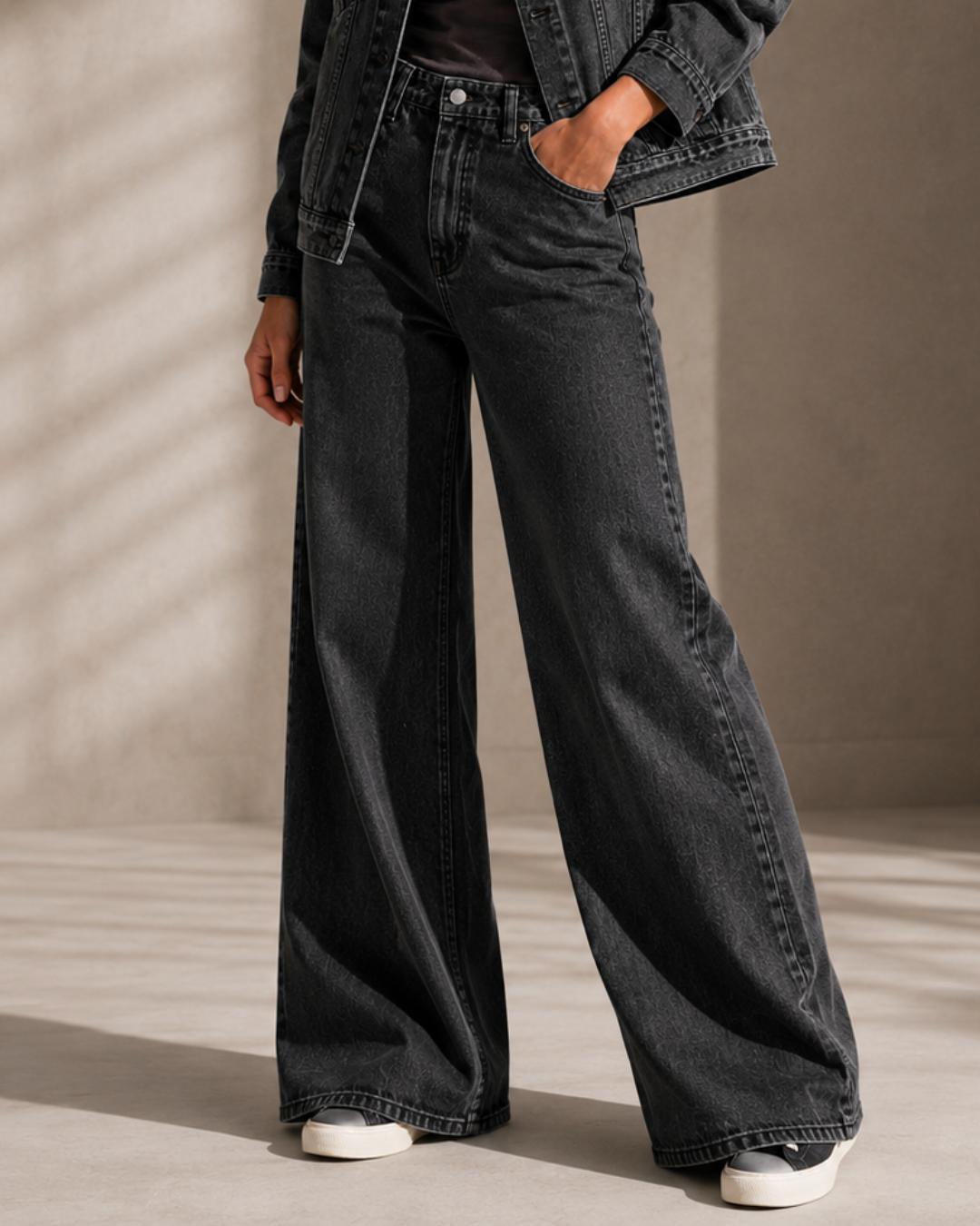 LAILA Grey Denim Set