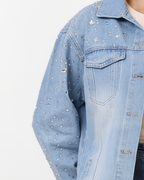LAILA Silver Strass Denim Jacket