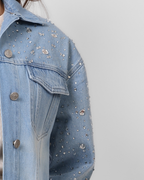 LAILA Silver Strass Denim Jacket