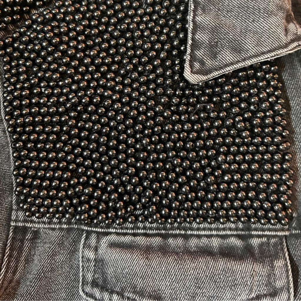 LAILA Handmade strass Denim Jacket