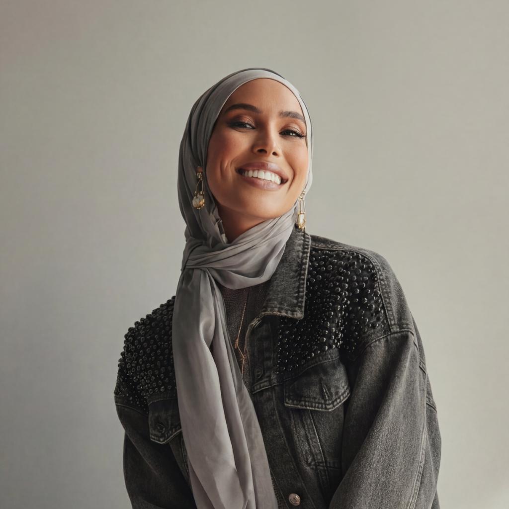 LAILA Handmade strass Denim Jacket