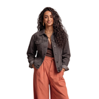 LAILA Washed Grey Denim Jacket